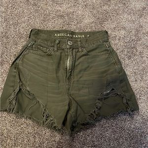 American Eagle, Size 000, Green Jean Shorts